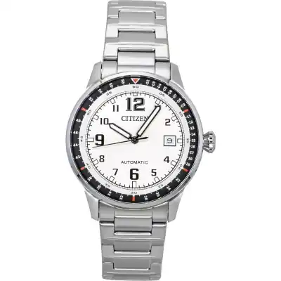 Citizen Stainless Steel White Dial Automatic NJ0190-51A 100M Men's Watch Citizen Stainless Steel White Dial Automatic NJ0190-51A 100M Men's Watch