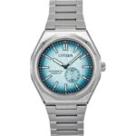 Citizen Zenshin 60 Super Titanium Light Blue Dial Automatic NK5020-58L 100M Men's Watch