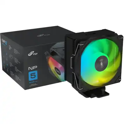 FSP NP5-BA 120mm PWM ARGB CPU Air Cooler – Black