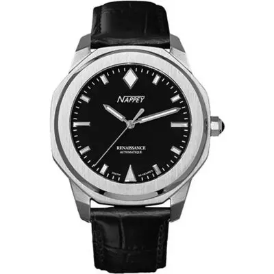 Nappey Renaissance Steel And Black Automatic NY41-AD1M-3B6A 200M Unisex Watch