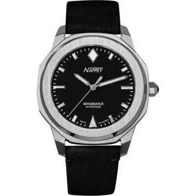 Nappey Renaissance Steel And Black Suede Automatic NY41-AD1M-3B1A 200M Unisex Watch