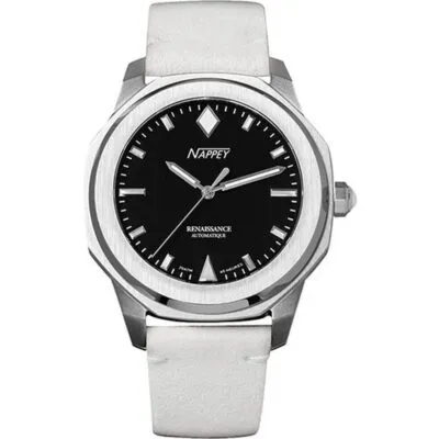 Nappey Renaissance Steel And Black Suede Automatic NY41-AD1M-3B2A 200M Unisex Watch