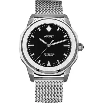 Nappey Renaissance Steel And Black Milanese Automatic NY41-AD1M-6B2AA 200M Unisex Watch
