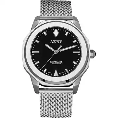 Nappey Renaissance Steel And Black Milanese Automatic NY41-AD1M-6B2AA 200M Unisex Watch