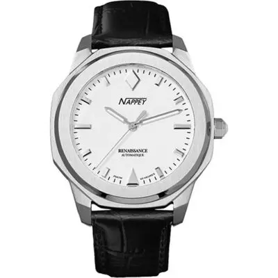 Nappey Renaissance Steel And White Automatic NY41-AD2M-3B6A 200M Unisex Watch