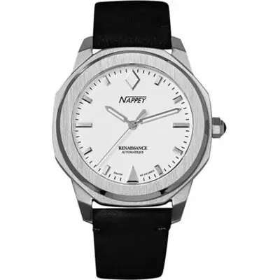 Nappey Renaissance Steel And White Suede Automatic NY41-AD2M-3B1A 200M Unisex Watch