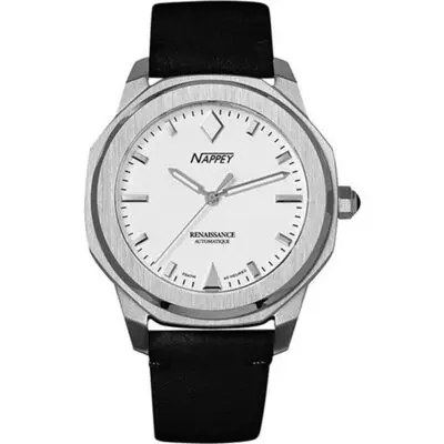 Nappey Renaissance Steel And White Suede Automatic NY41-AD2M-3B1A 200M Unisex Watch