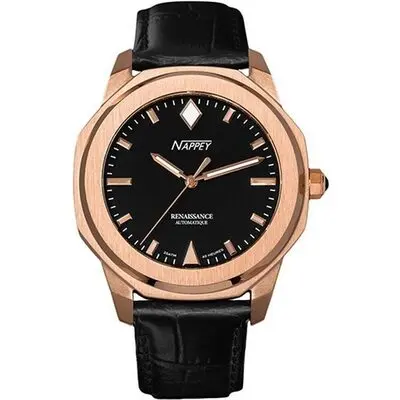 Nappey Renaissance Rose Gold And White Automatic NY41-BD2M-1B3A 200M Unisex Watch