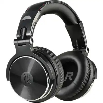 Oneodio Pro 10 Professional Wired Over Ear DJ and Studio Monitoring Headphones - BK