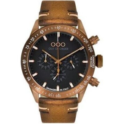 Out Of Order Bronzo Chrono Vegan Black Dial Quartz OOO.001-13.MS 100M Men's Watch