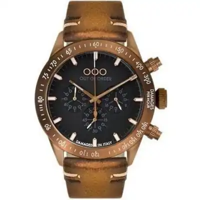 Out Of Order Bronzo Chrono Vegan Black Dial Quartz OOO.001-13.MS 100M Men's Watch