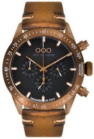 Out Of Order Bronzo Chrono Vegan Black Dial Quartz OOO.001-13.MS 100M Men's Watch