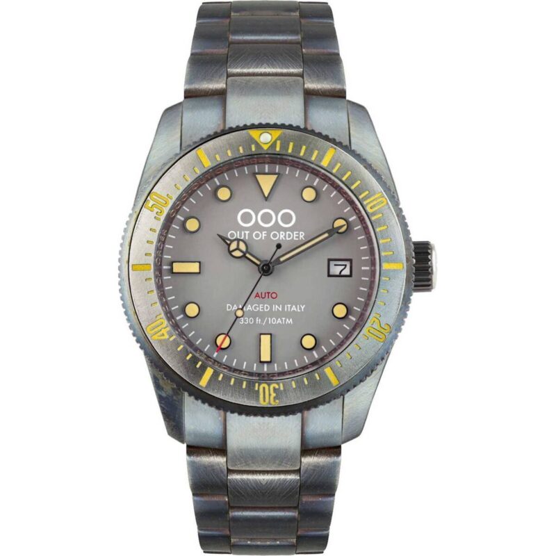 Out Of Order Grey Auto 2.0 Superluminova C3 Dial Automatic OOO.001-16.2.GR 100M Men's Watch