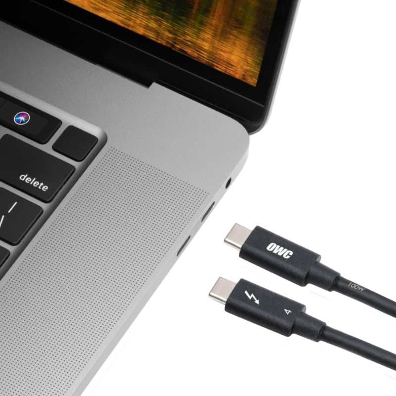 OWC Thunderbolt 3/4 2m Cable - Black 3 OWC Thunderbolt 3/4 2m Cable - Black - Image 3