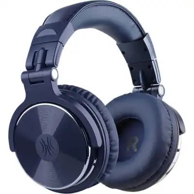 Oneodio Pro 10 Professional Wired Over Ear DJ and Studio Monitoring Headphones - Dark Blue