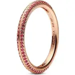Pandora Me Red Pave Ring With 14K Rose Gold Plated P-189679C02-54 For Women
