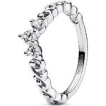 Pandora Regal Swirl Tiara Ring With Clear Cubic Zirconia P-192232C01-54 For Women