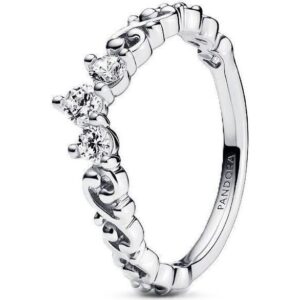 Pandora Regal Swirl Tiara Ring With Clear Cubic Zirconia P-192232C01-54 For Women