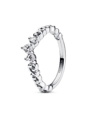 Pandora Regal Swirl Tiara Ring With Clear Cubic Zirconia P-192232C01-54 For Women