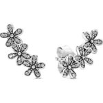Pandora Daisy Flower Stud Earrings With Clear Cubic Zirconia P-290744CZ For Women