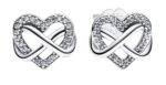 Pandora Sparkling Infinity Heart Stud Earrings 292667C01 For Women