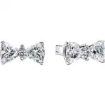 Pandora Sparkling Bow Stud Earring With Clear Cubic Zirconia P-293506C01 For Women