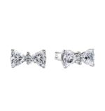 Pandora Sparkling Bow Stud Earring With Clear Cubic Zirconia P-293506C01 For Women