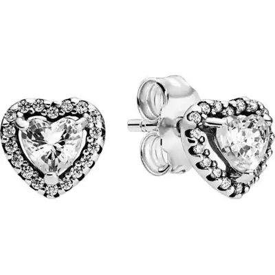 Pandora Elevated Heart Stud Earrings 298427C01 For Women
