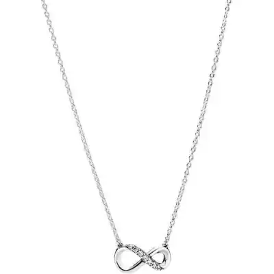 Pandora Moments Infinity Sterling Silver Collier Necklace With Clear Cubic Zirconia 398821C01-50 For Women Pandora Moments Infinity Sterling Silver Collier Necklace With Clear Cubic Zirconia 398821C01-50 For Women