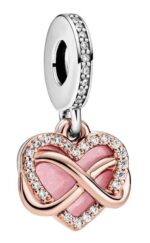 Pandora Sparkling Infinity Heart Dangle Charm With Clear Cubic Zirconia 788878C01 For Women
