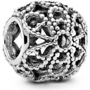 Pandora Openwork Flower Charm With Clear Beads P-791282 For Women