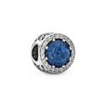 Pandora Radiant Hearts Charm With Blue Crystal And Clear Cubic Zirconia P-791725NMB For Women