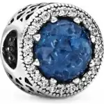 Pandora Radiant Hearts Charm With Blue Crystal And Clear Cubic Zirconia P-791725NMB For Women
