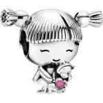 Pandora Little Girl Charm With Pink Enamel 798016EN160 For Women