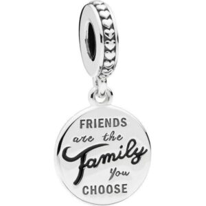 Pandora Friends Are Family Dangle Charm With Black Enamel 798124EN16 For Women
