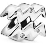 Pandora Sparkling Aquarius Zodiac Charm With Clear Cubic Zirconia P-798415C01 For Women