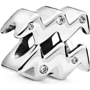 Pandora Sparkling Aquarius Zodiac Charm With Clear Cubic Zirconia P-798415C01 For Women