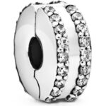 Pandora Sterling Silver Charm With Clear Cubic Zirconia P-798422C01 For Women