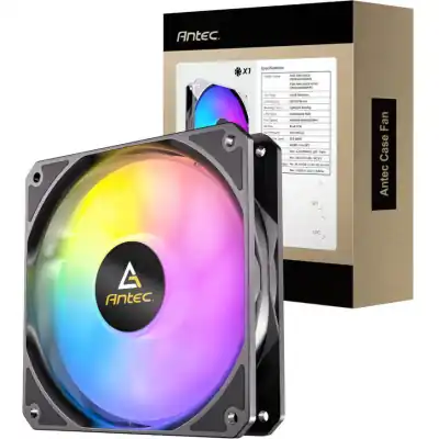 Antec P12 PWM 120mm ARGB Reverse Case Fan - Black