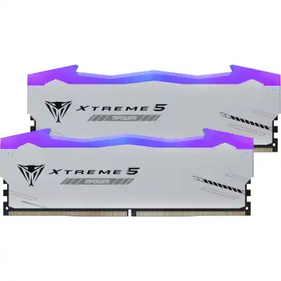 Patriot Viper Xtreme 5 RGB MPower 32GB 6000MHz DDR5 Desktop Gaming Memory Kit - Silver