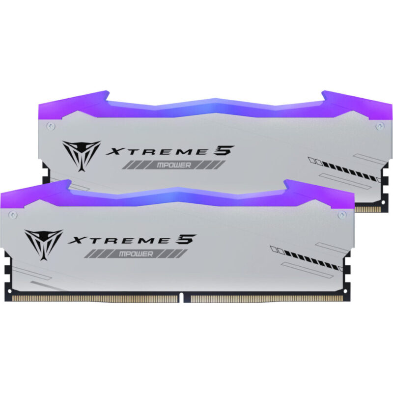 Patriot Viper Xtreme 5 RGB MPower 32GB 6000MHz DDR5 Desktop Gaming Memory Kit - Silver