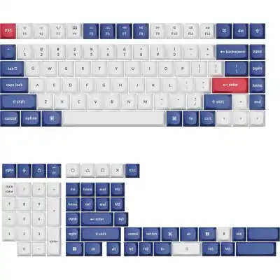 Keychron Double-Shot PBT OSA Keycap Set - Blue and White (PBT-53)