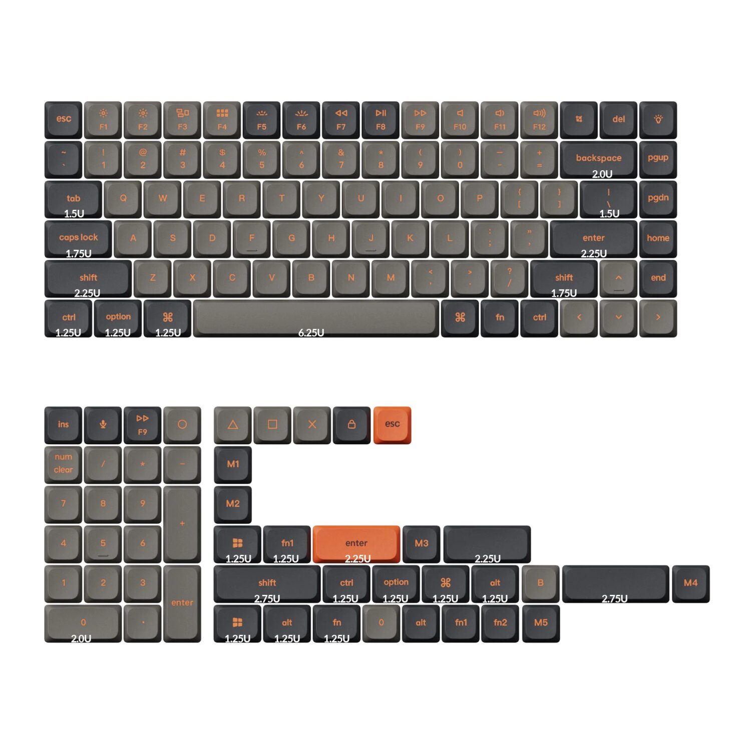 Keychron PBT LSA Carbon Keycap Set V2 - Low Profile 3 Keychron PBT LSA Carbon Keycap Set V2 - Low Profile - Image 3