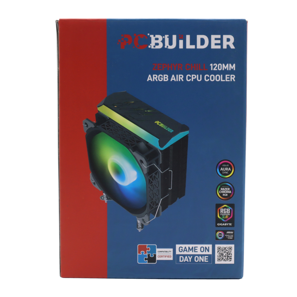 PCBuilder Zephyr Chill 120MM ARGB AIR CPU Cooler 2 PCBuilder Zephyr Chill 120MM ARGB AIR CPU Cooler - Image 2