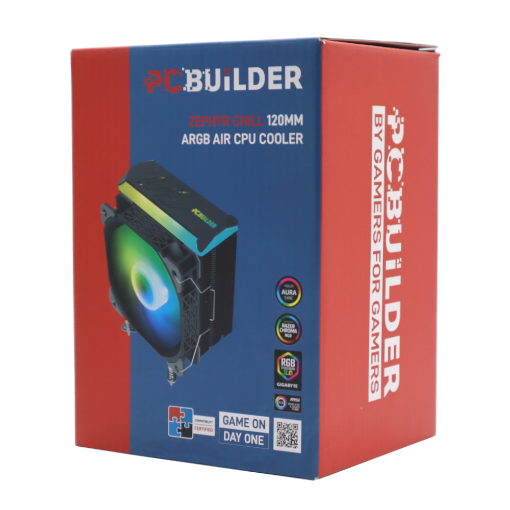 PCBuilder Zephyr Chill 120MM ARGB AIR CPU Cooler 3 PCBuilder Zephyr Chill 120MM ARGB AIR CPU Cooler - Image 3