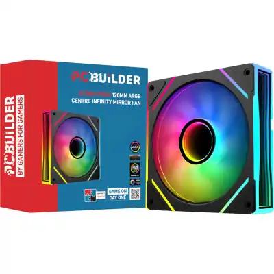 PCBuilder STORM PRISM 120mm ARGB Fan - Black