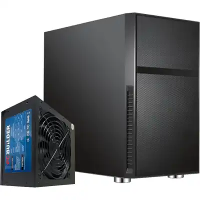 PCBuilder Black Box Micro-ATX Chassis + 300W PSU