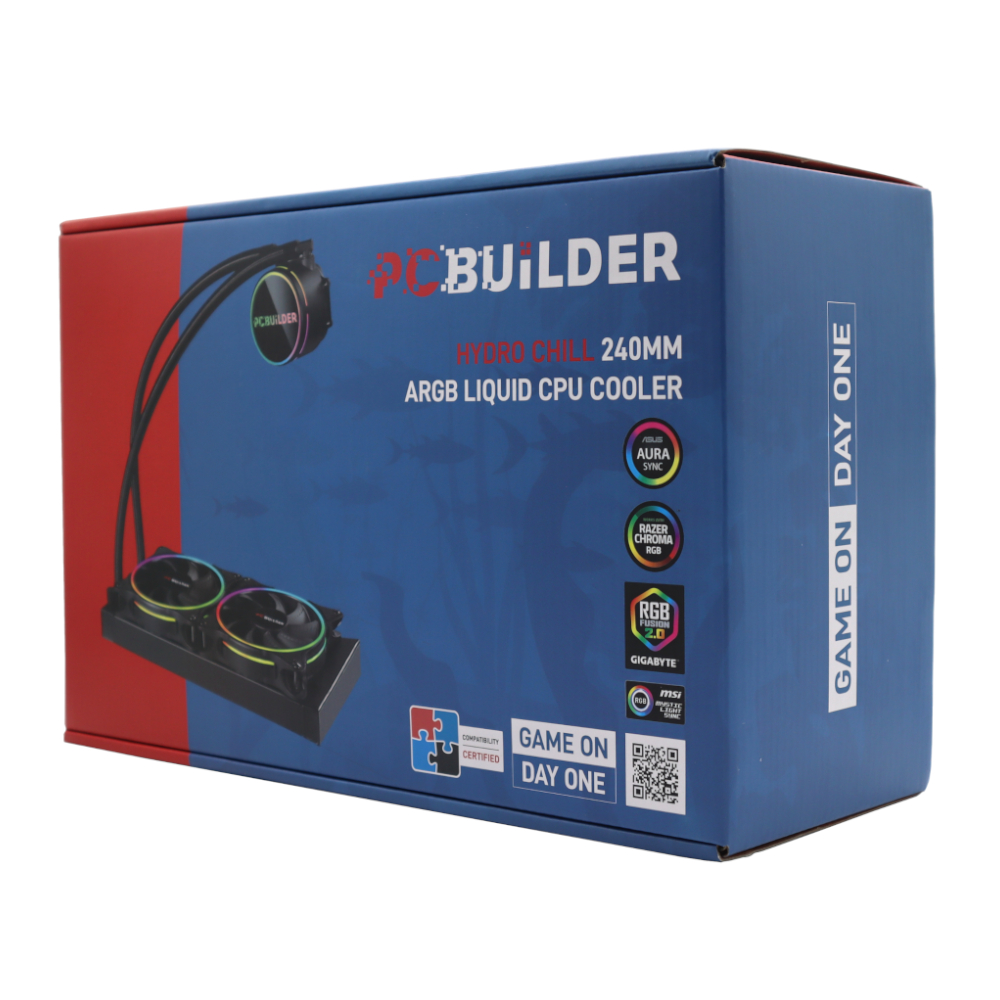 PCBuilder Hydro Chill 240MM AIO Liquid CPU Cooler ARGB 5 PCBuilder Hydro Chill 240MM AIO Liquid CPU Cooler ARGB - Image 5