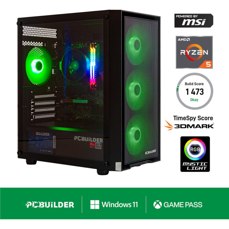 PCBuilder Ryzen 5 5600GT DEFENDER Windows 11 Gaming PC
