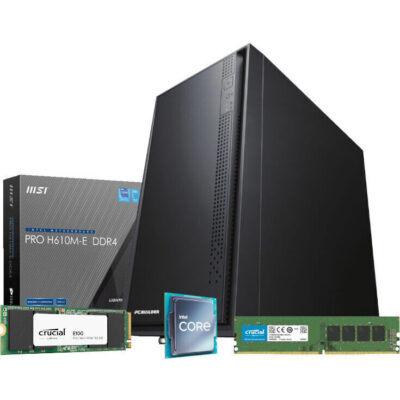 PCBuilder Intel i3-12100 OFFICE MASTER Core Windows 11 Pro Desktop PC